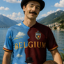 THIS IS NOT A SOCCER JERSEY -Magritte Style Belgium Soccer - Recycled unisex sports jersey