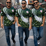 Estamos Unidos Camouflage - Recycled unisex sports jersey