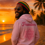 Freedom Papaya Pink - Unisex cotton hoodie