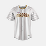 Classic Pinstripes - MADRES04 - San Diego Padres Fan Jersey Mock Fun- Recycled baseball jersey