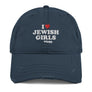 I (heart) Jewish Girls - Distressed Dad Hat