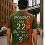 World Cup Art Mundial -JM Basquiat Style -Viva Mexico Cabrones - Recycled unisex sports jersey