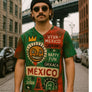 World Cup Art Mundial -JM Basquiat Style -Viva Mexico Cabrones - Recycled unisex sports jersey