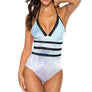 Habibae cotton candy - Women's Deep V Neckline One Piece Swimsuit Bathing Suit