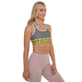 wayuu neon amarillo top -Padded Sports Bra