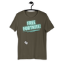 Free Fortnite - Short-Sleeve Unisex T-Shirt Neon Sign