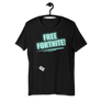 Free Fortnite - Short-Sleeve Unisex T-Shirt Neon Sign