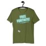 Free Fortnite - Short-Sleeve Unisex T-Shirt Neon Sign