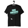 Free Fortnite - Short-Sleeve Unisex T-Shirt Neon Sign