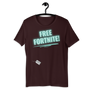 Free Fortnite - Short-Sleeve Unisex T-Shirt Neon Sign
