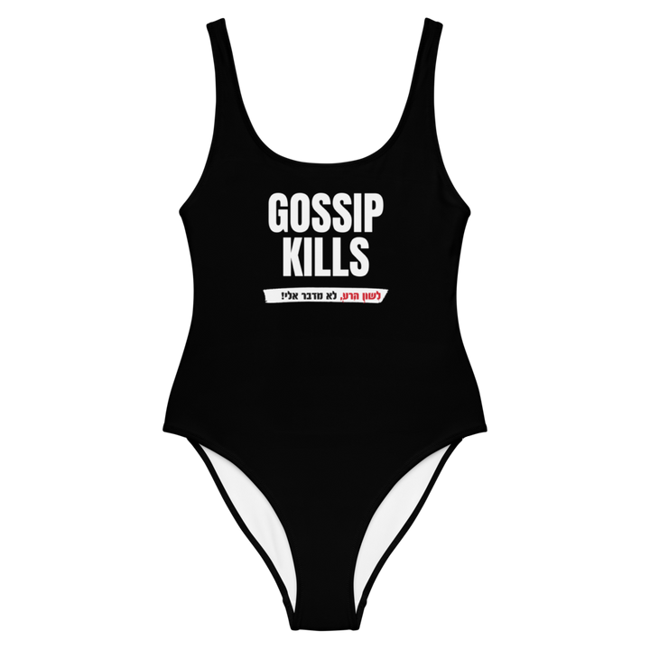 GOSSIP KILLS - Black One-Piece Swimsuit