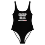 GOSSIP KILLS - Black One-Piece Swimsuit