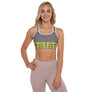 wayuu neon amarillo top -Padded Sports Bra