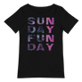 SUNDAY FUNDAY - Men's Raw Neck Tee Palmas neon tropical
