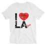 I HEART LAtinas - Unisex Short Sleeve V-Neck T-Shirt