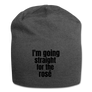 straight for the rose - Jersey Beanie - charcoal gray