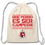 Que perro es ser campeaon  - drawstring bag - natural