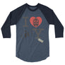 I (heart) ñy Lucha Libre edition - 3/4 sleeve raglan shirt