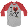I (heart) ñy Lucha Libre edition - 3/4 sleeve raglan shirt