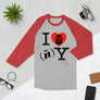 I (heart) ñy Lucha Libre edition - 3/4 sleeve raglan shirt