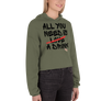 All you need is love / a drink - Crop Hoodie