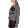 All you need is love / a drink - Crop Hoodie