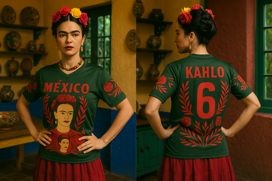 El Tri Limited Edition Mexico Art  - Frida Kahlo - Recycled unisex sports jersey