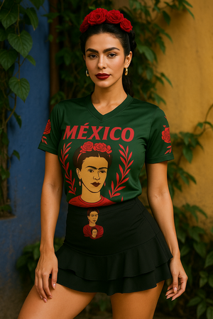 El Tri Limited Edition Mexico Art  - Frida Kahlo - Recycled unisex sports jersey