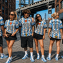 Argentina Champs K. Haring Style by SPƎNGLISH (ñ)  - Recycled unisex sports jersey