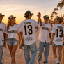 Major League Besos- Madres Classic Pinstripes  - - San Diego Padres Fan Jersey Mock Fun- Recycled baseball jersey