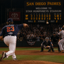 Classic Navy  - MADRES02 - San Diego Padres Fan Jersey Mock Fun - Neon orange