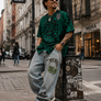 Dia De Muertos Green  - Recycled baseball jersey