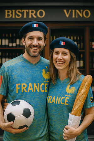 World Cup Art Mundial - Claude Monet Style - France - Recycled unisex sports jersey