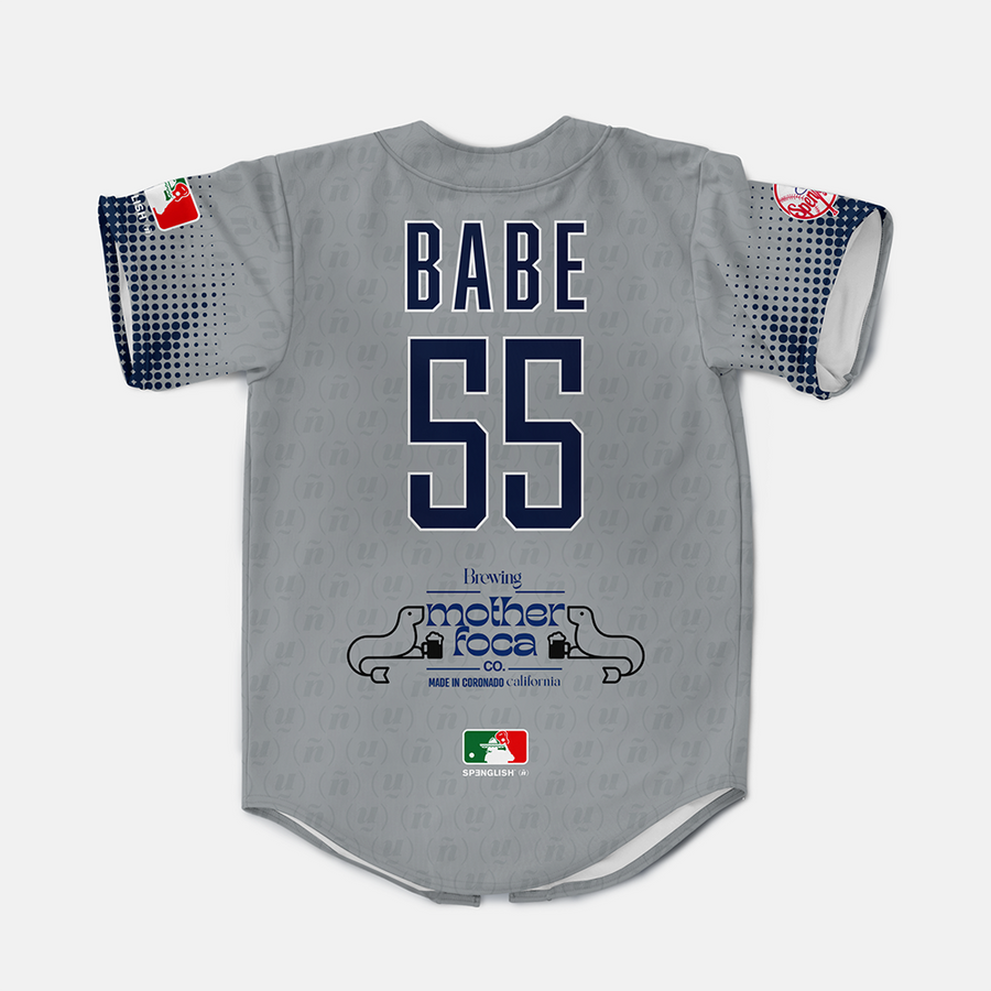 Nueva York Yankees New York Babe 55 Fan Jersey Mock Fun -Grey and navy