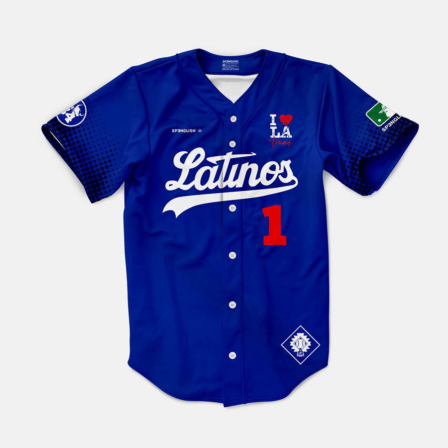 LA Dodgers Latinos Latin Lover Los Angeles Fan Jersey Mock Fun - Navy