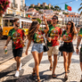 Portugal 7 Ronaldo Street Art Graffiti - Recycled unisex sports jersey