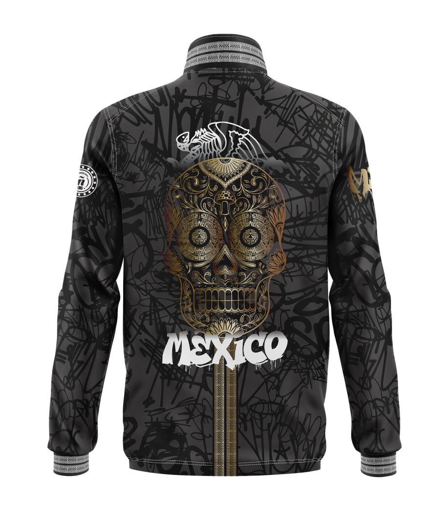 SPENGLISH Mexico Soccer Track Jacket Mexico National Team Seleccion Mexicana USA - Dia de los Muertos Oro Gold Day of the Dead