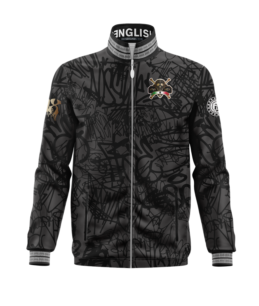 SPENGLISH Mexico Soccer Track Jacket Mexico National Team Seleccion Mexicana USA - Dia de los Muertos Oro Gold Day of the Dead