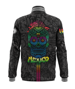 SPENGLISH Mexico Soccer Track Jacket Mexico National Team Seleccion Mexicana USA - Dia de los Muertos Neon Graffiti Day of the Dead