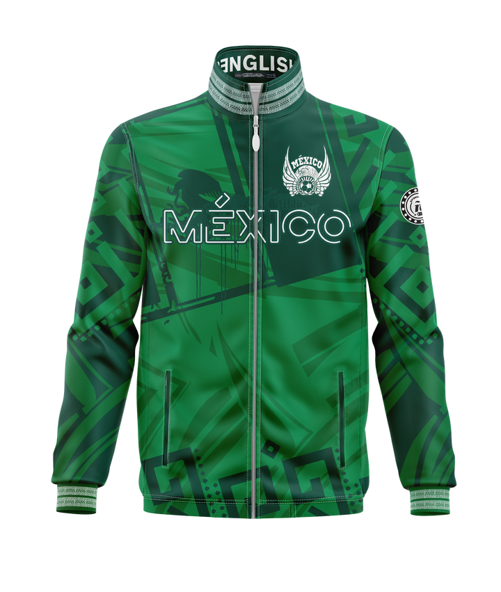 SPENGLISH Mexico Soccer Track Jacket Mexico National Team Seleccion Mexicana USA - Hecho en Mexico Verde Green