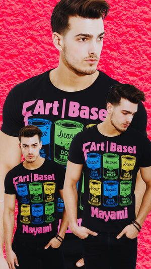 fArt Basel l Mayami - Men's Curved Hem T-Shirt