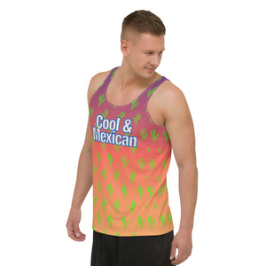 Cool & Mexican Sunset Cacti - Unisex Tank Top