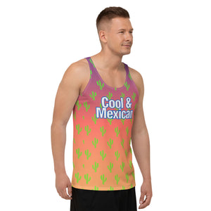 Cool & Mexican Sunset Cacti - Unisex Tank Top