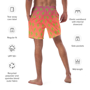 Cool & Mexican Sunset Cacti - All-Over Print Recycled Swim Trunks