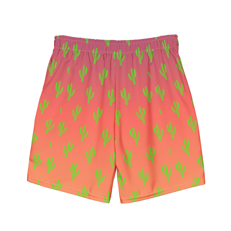 Cool & Mexican Sunset Cacti - All-Over Print Recycled Swim Trunks