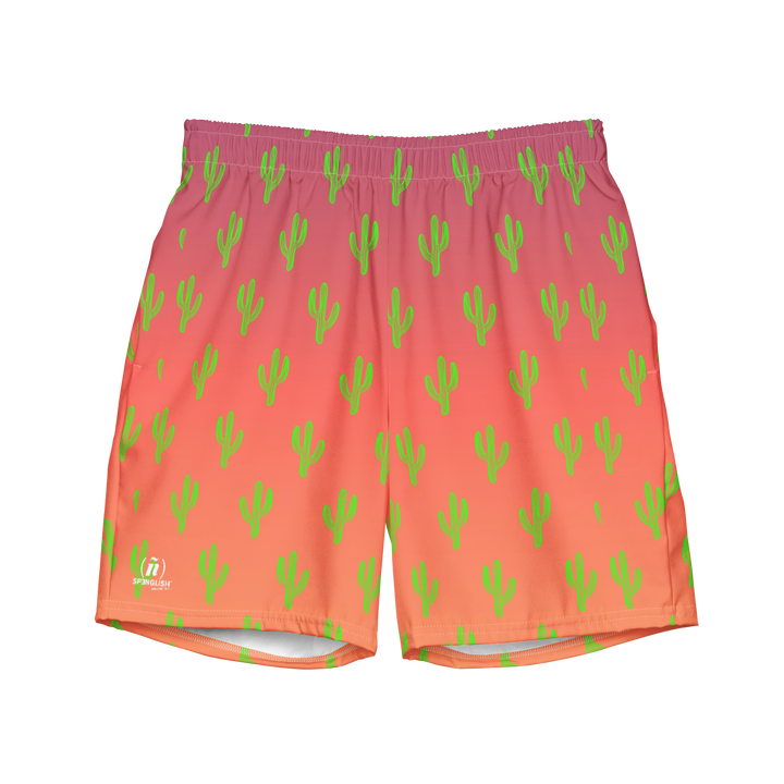 Cool & Mexican Sunset Cacti - All-Over Print Recycled Swim Trunks