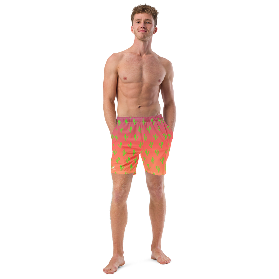 Cool & Mexican Sunset Cacti - All-Over Print Recycled Swim Trunks