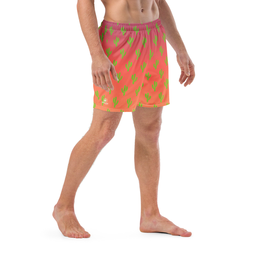 Cool & Mexican Sunset Cacti - All-Over Print Recycled Swim Trunks