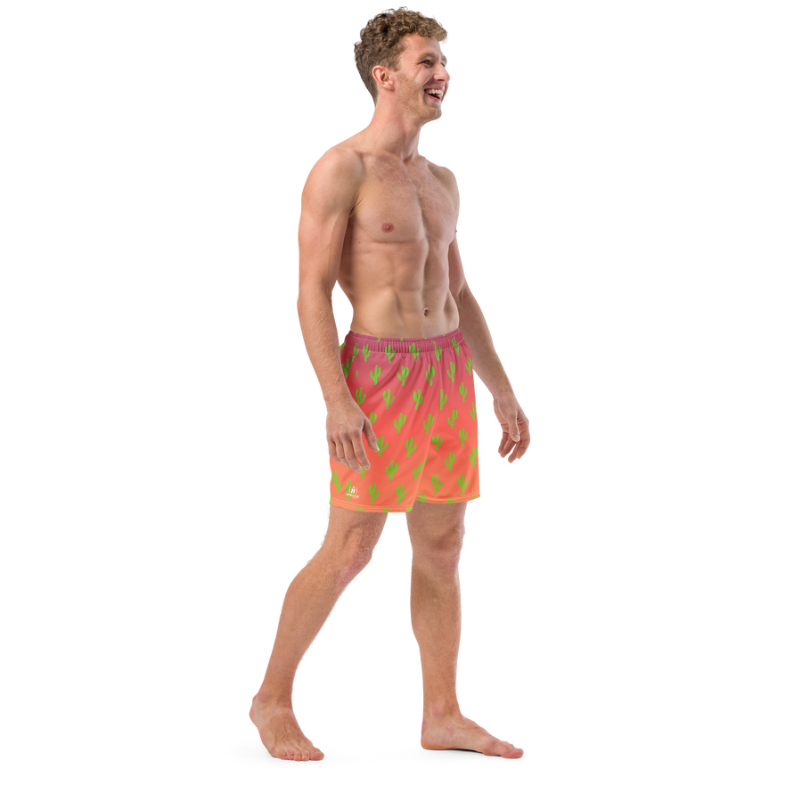 Cool & Mexican Sunset Cacti - All-Over Print Recycled Swim Trunks