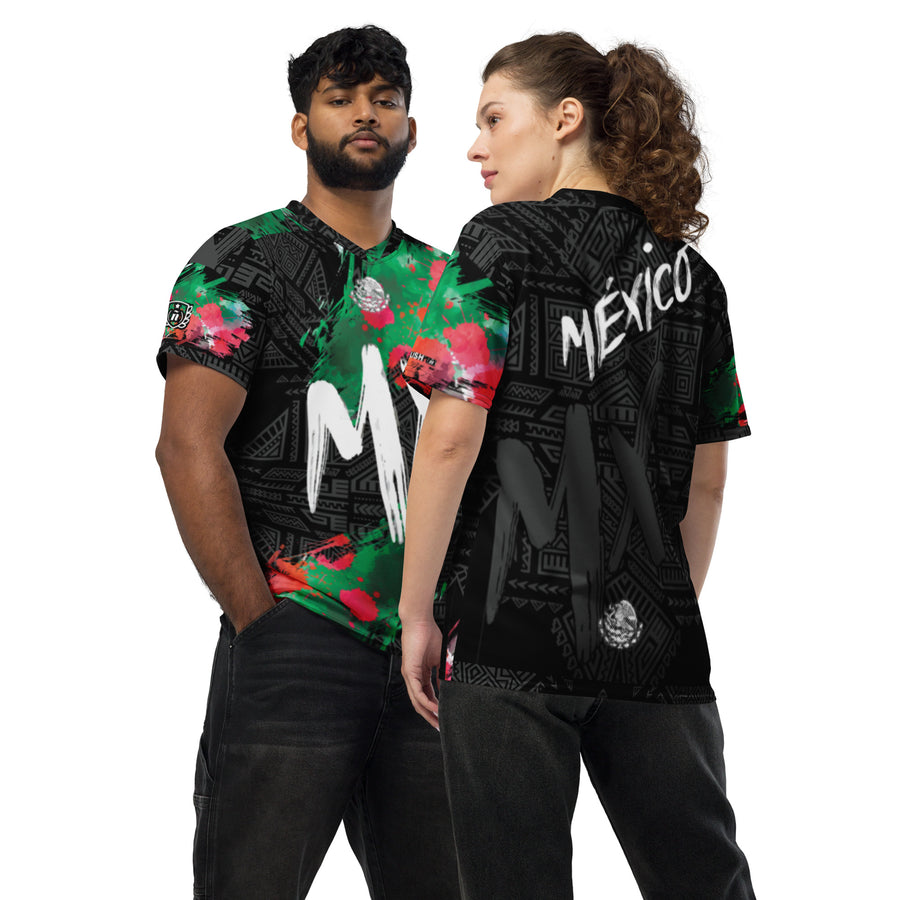 El Tri - Seleccion Mexicana - Mexico National team - MX Noir Artsy - Recycled unisex sports jersey